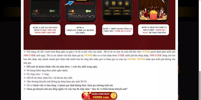 NEW88 - Chương Trình Khuyến Mãi Sự Kiện Đặc Biệt 2 Chương trình phát 5000 code